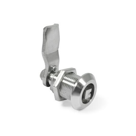 GN 516.5 Stainless Steel Compression Cam Latches, with Operating Elements or Operation with Socket Key Type: VK8 - With square spindle