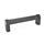GN 335 Aluminum Oval Tubular Handles, with Inclined Handle Profile Type: A - Mounting from the back (tapped blind hole)
Finish: SW - Black, RAL 9005, textured finish