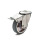 EN 22885 Steel Medium Duty Casters, Polyurethane Wheel Tread, Aluminum Wheel Core, Light Version Bearing type: K - Ball bearing
Bracket type: RF - Swivel bracket with center hole, with total lock brake
Coding: L - Light version
Bracket material: NIE - Stainless steel sheet metal AISI 304, with ESD wheel