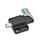 GN 722.3 Steel Square Cam Action Spring Latches, Lock-Out, with Mounting Flange, Parallel to the Latch Pin Type: R - Right indexing cam
Finish: SW - Black, RAL 9005, textured finish