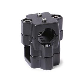 GN 134.1 Abrazaderas de actuadores lineales, de aluminio, montaje dividido, para sistema de un eje 