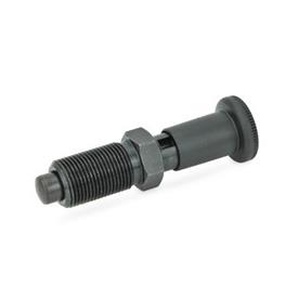 GN 817.2 Steel Indexing Plungers, Lock-Out and Non Lock-Out, with Extended Height Knob Type: C - Lock-out, without lock nut