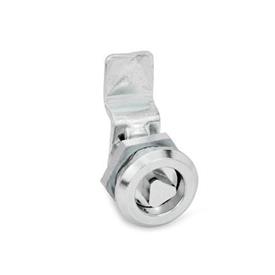 GN 115.1 Zinc Die-Cast Mini Cam Latches / Mini Cam Locks, Chrome Plated Housing Collar Material: ZD - Zinc die-cast<br />Type: DK - With triangular spindle
