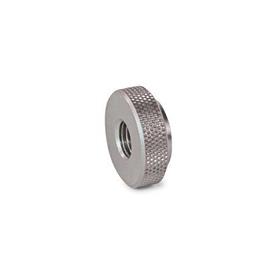 GN 827.1 Stainless Steel Knurled Nuts, for Adjusting Screws GN 827 