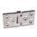 GN 237.3 Stainless Steel Heavy Duty Hinges, with Extended Hinge Wing Type: B - With bores for countersunk screws with centering guides
Finish: GS - Matte shot-blasted finish
Scharnierflügel: l3 = l4