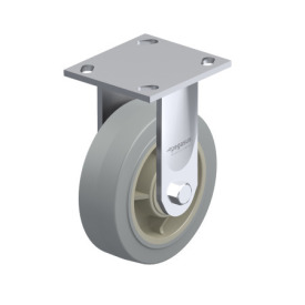 WN 22872.1 Steel Medium Duty Casters, Rubber Wheel Tread, Polypropylene Wheel Core, Medium Version Bracket type: B - Rigid bracket