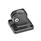 GN 162 Abrazaderas para conectores con placa base, de aluminio, con 4 agujeros de montaje Acabado: SW - Negro, RAL 9005, acabado texturizado