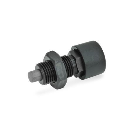GN 514 Steel Locking Indexing Plungers, with PUSH-PUSH Locking Mechanism Type: AK - With lock nut