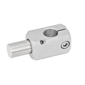 GN 476 Aluminum, T-Mounting Clamps Finish: MT - Matte, tumbled finish<br />Type: W - With bolt