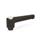 WN 304 Nylon Plastic Straight Adjustable Levers with Push Button, Tapped or Plain Bore Type, with Steel Components Lever color: SW - Black, RAL 9005, textured finish
Push button color: G - Gray, RAL 7035