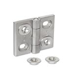 Stainless Steel Hinges, Adjustable, with Alignment Bushings