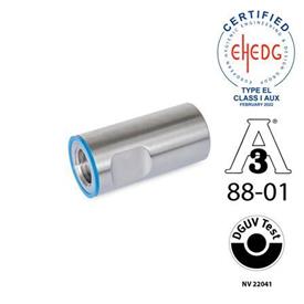 GN 20.1 Tapas de protección, de acero inoxidable, diseño higiénico Material del anillo de sellado: E - EPDM
