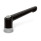 GN 300.7 Zinc Die-Cast Adjustable Levers, Tapped Type, with Stainless Steel Components, with Increased Clamping Force Color: SW - Black, RAL 9005, textured finish