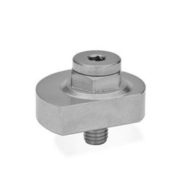 GN 918.5 Stainless Steel Eccentrical Cam Units, Radial Clamping, with Threaded Bolt Type: SK - With hex<br />Clamping direction: R - By clockwise rotation (drawn version)