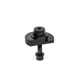 GN 918.1 Steel Clamping Cam Units, Upward Clamping, Screw from the Back Type: SKB - With hex<br />Clamping direction: R - By clockwise rotation (drawn version)