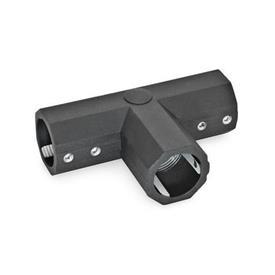 GN 298 Aluminium, éléments de jonction pour engrenages angulaires / en T Type: T - Logement pour engrenages en T