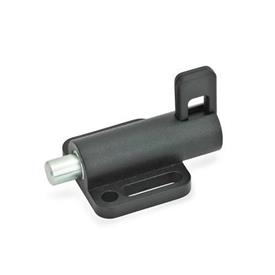 GN 416 Mécanisme de verrouillage de doigt d'indexage en zinc moulé sous pression, avec ou sans position de repos Type: S - Sans verrouillage, sans position de repos
