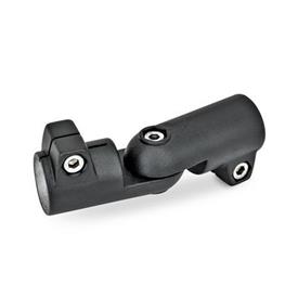 GN 286 Aluminum Swivel Clamp Connector Joints Type: S - Stepless adjustment<br />Finish: SW - Black, RAL 9005, textured finish