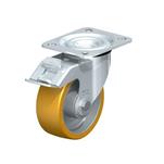 Steel Medium Duty Extrathane® Tread Swivel Casters, with Plate Mounting