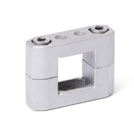 GN 231 Aluminum Tube Supports, Split Assembly Bildzuordnung: V - Square<br />Finish: BL - Plain finish, Matte shot-blasted finish