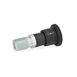 Steel Locking Indexing Plungers, Plunger Pin Retracted in Normal Position