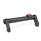 GN 332 Aluminum Tubular Handles with Zinc Die-Cast Angled Handle Legs, with Power Switching Function Finish: SW - Black, RAL 9005, textured finish
Type: T1 - With 1 button
Identification no.: 1 - Without emergency stop
Door opening: R - Right