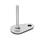 GN 43 Metric Thread, Stainless Steel Leveling Feet, Tapped Socket or Threaded Stud Type, with Mounting Hole, Teardrop Shape Type (Base): D3 - With rubber pad, vulcanized, black
Version (Stud / Socket): S - Without nut, external hex at the bottom