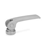 Stainless Steel Clamping Levers with Eccentrical Cam, Tapped Type, with Stainless Steel Contact Plate