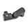 GN 286 Aluminum Swivel Clamp Connector Joints Type: T - Adjustment with 15° division (serration)
Finish: SW - Black, RAL 9005, textured finish