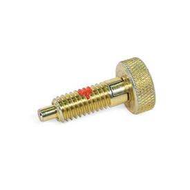  LRSP Steel Hand Retractable Spring Plungers, Lock-Out, with Knurled Handle Type: STP - Steel with thread locking patch