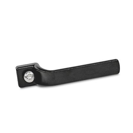 GN 120.3 Zinc Die-Cast Internal Cabinet Handles, for Latches Color: SW - Black, RAL 9005, textured finish