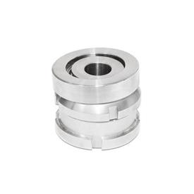 GN 350.2 Stainless Steel Leveling Sets, with Spherical Washer, without Lock Nut  Material: NI - Stainless steel