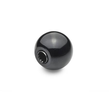DIN 319 Plastic Ball Knobs, Press-On Type Material: KU - Plastic
Type: L - With tolerance ring