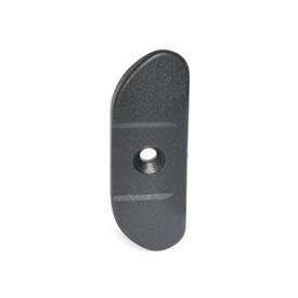 GN 120.2 Placas guía protectoras de plastico, para los cerrojos de leva / cierres de leva Tipo: A - Montaje con tornillo avellanado
