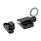 GN 724.6 Steel / Stainless Steel Indexing Plungers, with Chamfered Pin, with Mounting Flange Type: C2 - Chamfer, bottom
Material / Finish: SW - Black, RAL 9005, textured finish
Identification no.: 2 - With catch