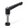 GN 306 Zinc Die-Cast Adjustable Levers, with Stainless Steel Special-Tipped Threaded Studs Type: RDN - Spherical tip with thrust pad NBR
Color: B - Black, RAL 9005, textured finish