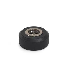 EN 6344 Steel / Stainless Steel Washer Rings with Axial Ball Bearing, with Plastic Housing Material of the axial ball bearing: NI - Stainless steel