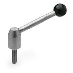 Stainless Steel Heavy Duty Adjustable Levers, Threaded Stud Type
