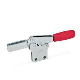 GN 820.1 Steel Horizontal Acting Toggle Clamps, with Vertical Mounting Base Type: N - U-bar version, with two flanged washers