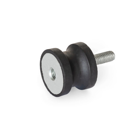 Vibration Isolation Mounts GN 356: Rubber, Hourglass Type, with Steel Components