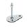 GN 42 Steel Leveling Feet, Tapped Socket or Threaded Stud Type, with Mounting Hole, Teardrop Shape Type (Base): A3 - With rubber pad, vulcanized, black
Version (Stud / Socket): SK - With nut, external hex at the bottom