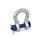 GN 585 Heat-Treated Steel Bow Shackles Type: B - With bolt, nut, and cotter pin