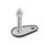 GN 43 Metric Thread, Stainless Steel Leveling Feet, Tapped Socket or Threaded Stud Type, with Mounting Hole, Teardrop Shape Type (Base): D1 - With rubber cap, clipped on, black
Version (Stud / Socket): VK - With nut, external hex at the top, wrench flat at the bottom
