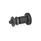 GN 607.1 Steel Short Indexing Plungers, Lock-Out Type: AK - With lock nut
