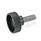 GN 421.10 Boutons moletés creux en technopolymère, avec goujon fileté en inox, avec pointe en laiton ou en plastique Matériau du pivot: MS - Laiton