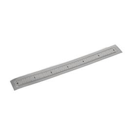 GN 711 Inch Size, Plastic or Stainless Steel Rulers, with Self-Adhesive Backing Material: KUS - Plastic<br />Type: W - Figures horizontally arranged (Figure sequences L, M, R)<br />Figure sequences: L