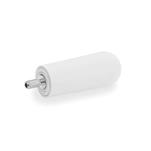 Antimicrobial Plastic Cylindrical Revolving Handles, with Stainless Steel Threaded Spindle