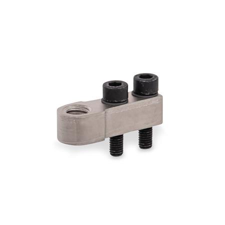 GN 867 Steel Single Post Coupling / Y-Coupling Accessories Type: E - For one clamping bolt
Finish: NC - Chemically nickel plated