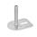 GN 43 Metric Thread, Stainless Steel Leveling Feet, Tapped Socket or Threaded Stud Type, with Slotted Mounting Hole, Rectangular Shape Type (Base): E0 - Without rubber pad, with 1 slotted hole
Version (Stud / Socket): U - Without nut, internal hex at the top, wrench flat at the bottom