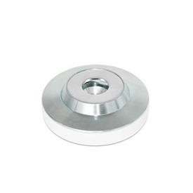 GN 6311.3 Steel Thrust Pads, for Grub Screws DIN 6332 or Tommy Screws DIN 6304 / DIN 6306 Type: G - With plastic cap, gliding